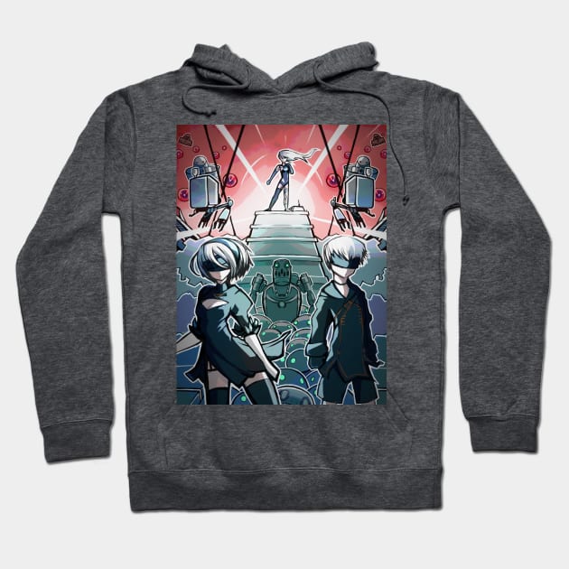 Nier Automata Fanart Hoodie by PaulDrawsArt